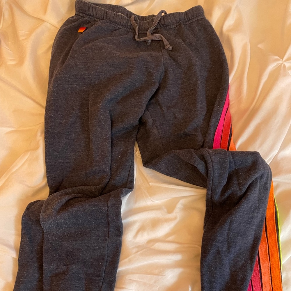 Aviator Nation neon stripe sweatpants